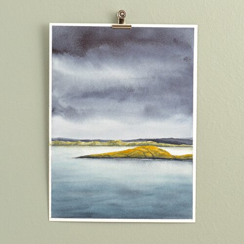 Akvarell "Bussholmen"